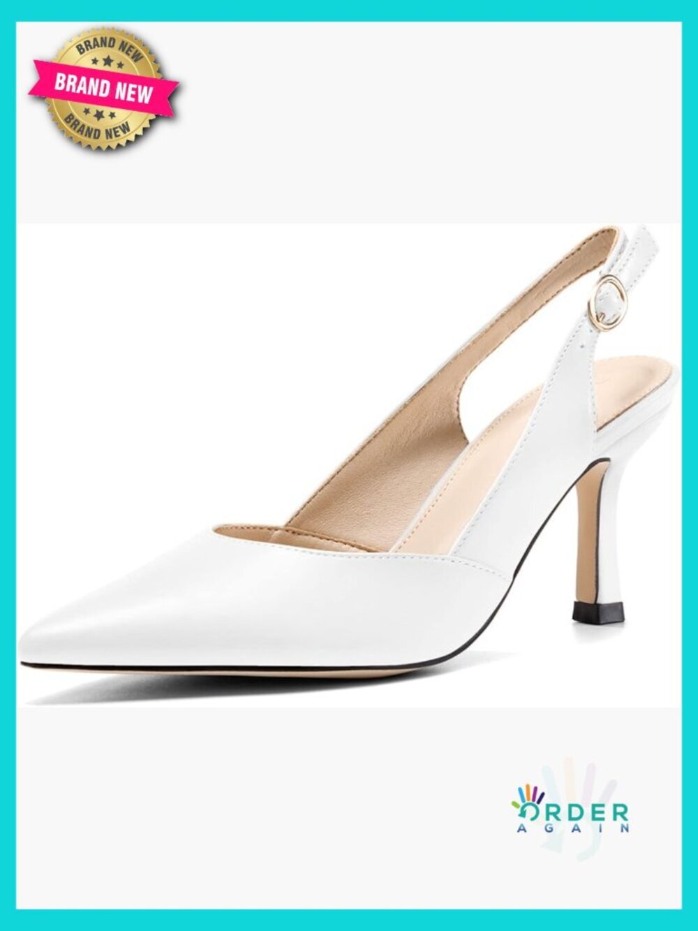 Slingback Kitten Heels Closed Pointed Toe Backless Wedding Party Dress Pumps